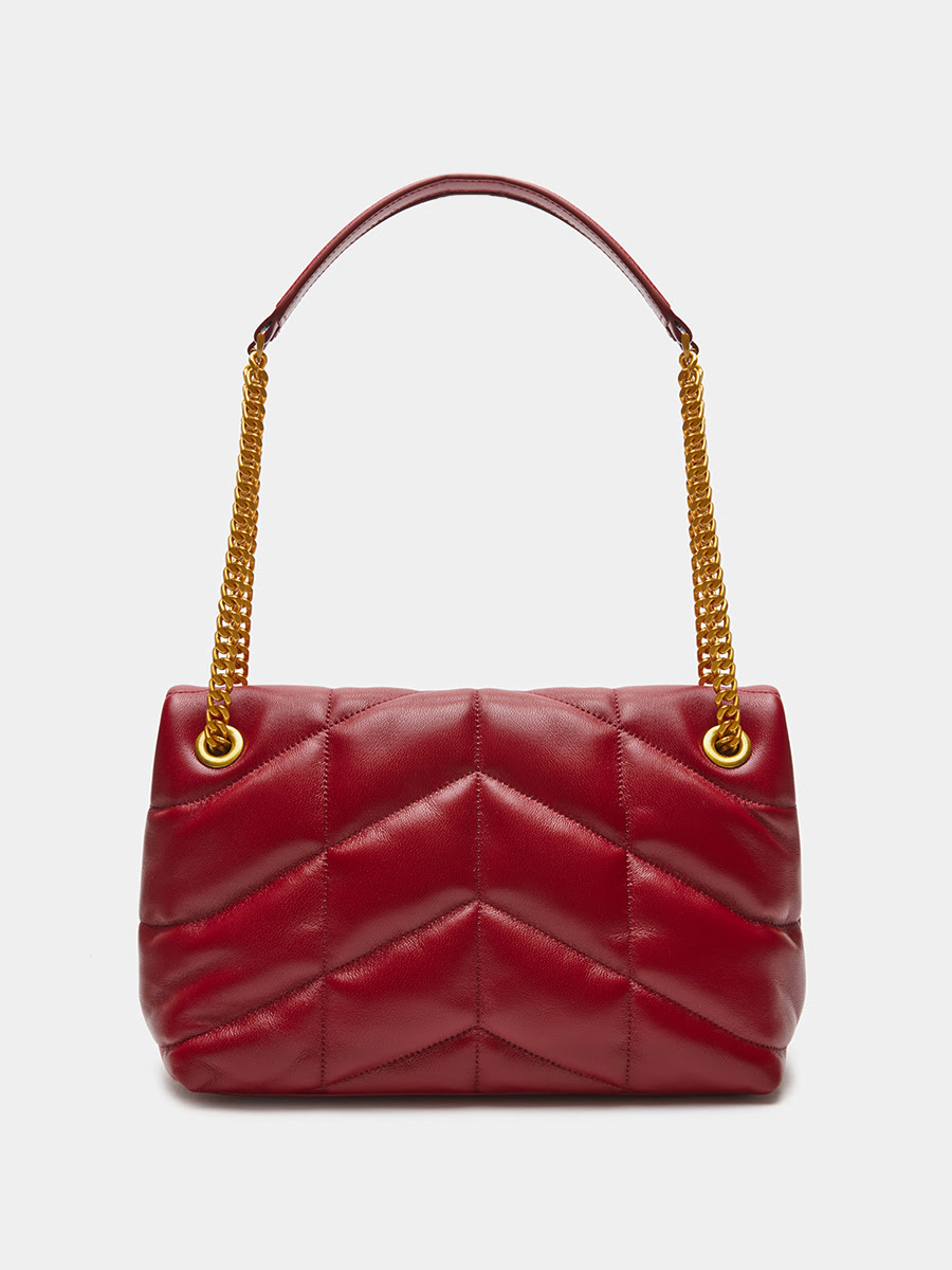 Классическая сумка Emily с фурнитурой antic вишневого цвета